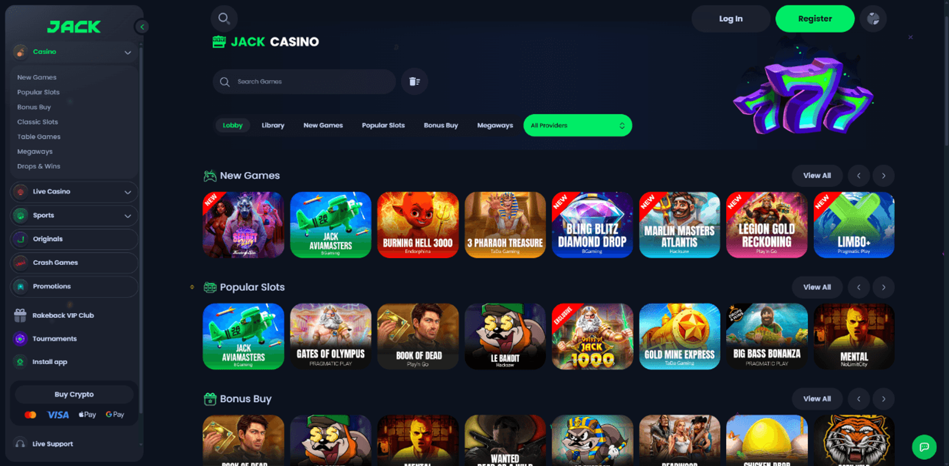 Jack.com desktop screenshot 2